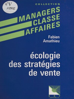 cover image of Écologie des stratégies de vente